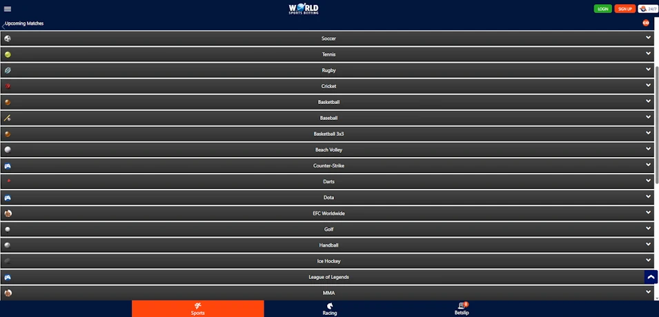WSB Sportsbook Comprehensive Sports Markets Analysis Screenshot